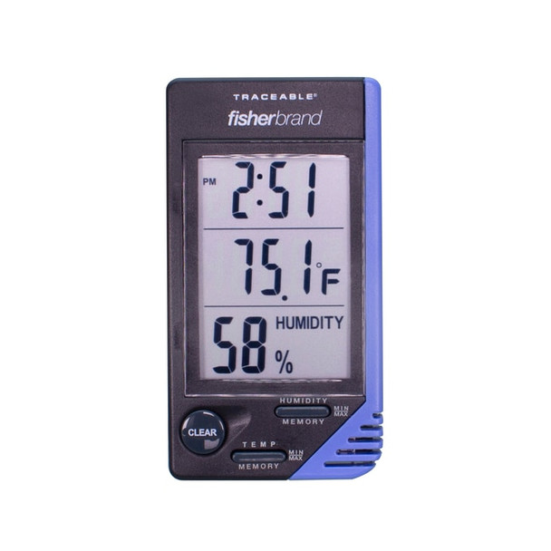 Thermometer/Clock/Humidity Monitor 0° to 50°C Each