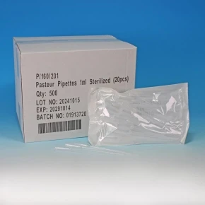 Pipettes 1ml Pasteur Sterile Ind Wrap Plastic Pk 500