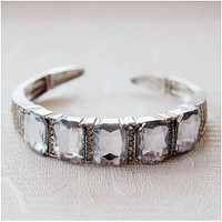 Majestic Diamond Crystal Open Ended Bracelet F369-5782378373