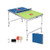 Foldable Ping Pong Table Game Set Mini Table Tennis Table with Adjustable Height-Blue & Green - Col D681-UY10092GN