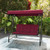 3 Seat Outdoor Porch Swing with Adjustable Canopy-Wine - Color: Rose Red D681-NP11065WIN