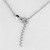 3W418 - Rhodium Brass Necklace with AAA Grade CZ  in Clear A874-3W418