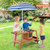 Wooden Play Cart with Sun Proof Umbrella for Toddlers Over 3 Years Old-Brown B593-TP10105color