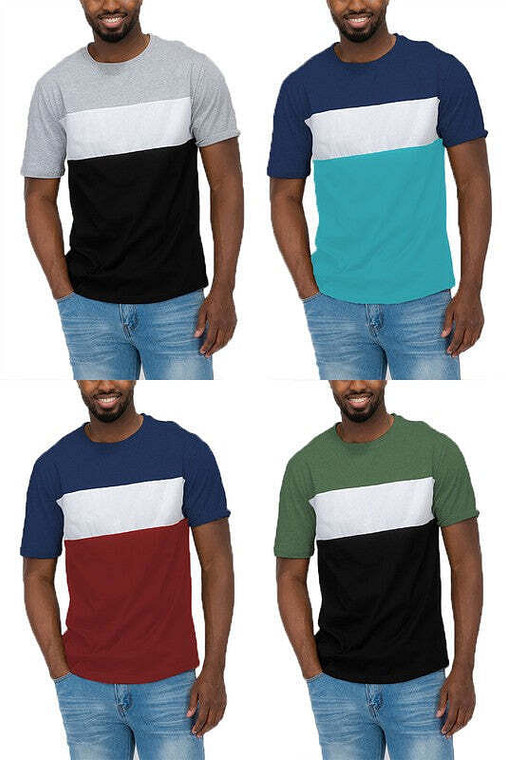 Color block short sleeve tshirt K328-color-block-short-sleeve-tshirt-1