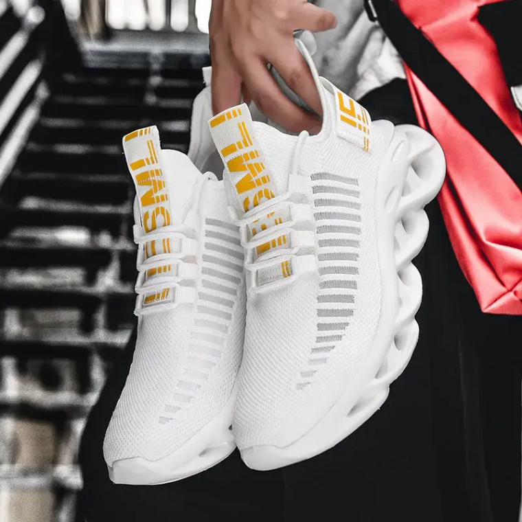 Color: WHITE, Shoe Size: 42 - Men Casual Shoes 2023 Summer New Breathable Versatile Lightweight Run F640-12000034561999883