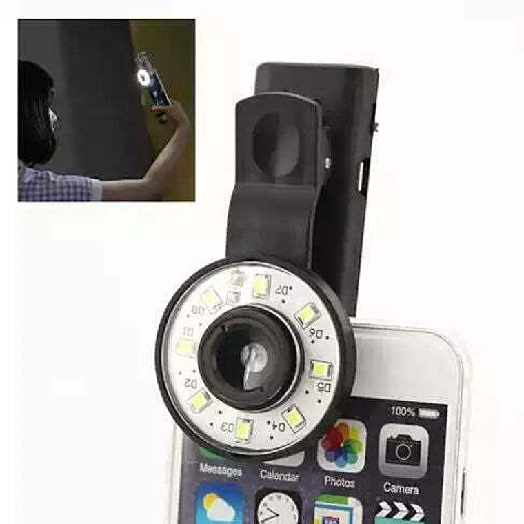 Picture Perfect Selfie Clip On LED Light With 4X Wide Angle Lens K290-6409738693