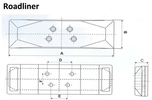 CT400C: A: 398 | B: 124 | C: 69 | D: 94 | E: 64 | F: 46 | G:  | H:  Bolt Size: 13MM | Bolt Number: 571894 | Nut Number: 571946 | Chain:  | Note:  | Application: PC50MR-2 | Comment: 3 INCH THICK | Reference:  (TZ1)