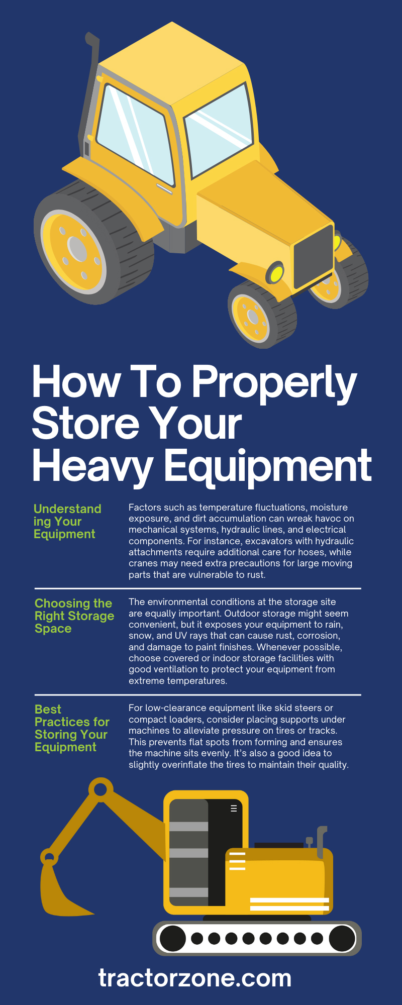 How To Properly Store Your Heavy Equipment
