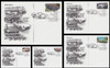 UX440 - UX444 / 23c Sporty Cars of the 50's Set of 5 Artcraft 2005 Postal Cards First Day Covers