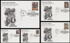 UX285 - UX289 / 20c Classic Movie Monsters Set of 5 Artcraft 1999 Postal Cards First Day Covers