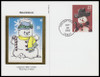 UX386 - UX389 / 23c Snowmen Set of 4 Colorano Silk 2002 First Day Cover