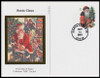 UX377 - UX380 / 21c Holiday Santas Postal Card Set of 4 Colorano Silk 2001 First Day Covers
