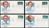 2386 - 2389 / 25c Antarctic Explorers Set of 4 Fleetwood 1988 First Day Covers