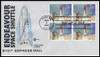 2544A / $10.75 Endeavour Shuttle Taking Off Express Mail Block w / insert Limited Edition of 5 Cover Craft Cachets 1995 FDC