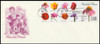 4185a / 41c Beautiful Blooms Both Sides Booklet Panes Set of 2 on #10 Envelope 2007 Artcraft FDCs