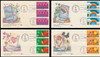 2395 - 2398 / Special Occasions Half Booklets Set of 4 Gill Craft 1988 First Day Covers