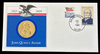 John Quincy Adams Presidential Medal 24kt Gold Plated Commemorative Cover (Small Spot)
