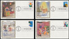 2791 - 2794 / 29c Greetings Christmas Set  of 4 Colorano Silk 1993 First Day Covers