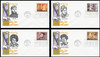 3665 - 3668 / 37c Women Journalist Set of 4 House of Farnam 2002 First Day Covers