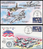 3167 / 32c U.S. Department of the Air Force : 50th Anniversary Set of 2 Collins Hand-Painted 1997 FDCs