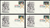 4694 - 4697 / 45c Major League Baseball All-Stars Coopertown Postmark Set of 4 Digital Color Postmark (DCP) Artcraft 2012 FDCs