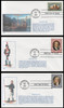 3854 - 3856 / 37c Lewis and Clark Expedition St. Charles, MO Postmark 2004 Set of 3 AALL Cachet FDCs