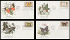 1712 - 1715 / 13c Butterflies Set of 4 Fleetwood 1977 First Day Covers #2