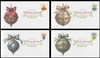 4575 - 4578 / 44c Holiday Baubles 2011 Set of 4 Digital Color Postmark FDCO Exclusive FDCs