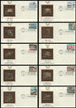 4423 a - j / 44c Kelp Forest : Nature of America Series 2009 Set of 10 Gold Replica Postal Commemorative Society FDCs with info cards