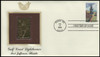 4409 - 4413 / 44c Gulf Coast Lighthouses 2009 Set of 5 Gold Replica Postal Commemorative Society FDCs with info cards