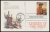 UX178 - UX197 / 19c Legends of the West : Laramie, WY Postmark 1994 Set of 20 FDCO Exclusive ADD-ON Postal Card FDCs