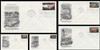 4353 - 4357 / 42c Tail Fins and Chrome : Automobiles of the 1950's Set of 5 PCS 2008 FDCs