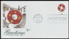 3249 - 3252 / 32c Greetings Holiday Wreaths PSA Sheet Issue 1998 Set of 4 Cover Craft Cachets FDC With Insert Card (Limited Edition of Only 140 Made)