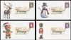 4425 - 4428 / 44c Winter Holidays Convertible Booklet Singles 2009 Set of 4 Digital Color Postmark ( DCP ) FDCO Exclusive FDCs