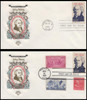 2216b / 22c John Adams : Ameripex '86 Single and Combo 1986 Set of 2 House of Farnam First Day Covers