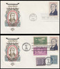 2216e / 22c James Monroe : Ameripex '86 Single and Combo 1986 Set of 2 House of Farnam First Day Covers