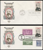 2217b / 22c James K. Polk : Ameripex '86 Single and Combo 1986 Set of 2 House of Farnam First Day Covers