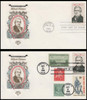 2217d / 22c Millard Fillmore : Ameripex '86 Single and Combo 1986 Set of 2 House of Farnam First Day Covers