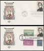 2217e / 22c Franklin Pierce : Ameripex '86 Single and Combo 1986 Set of 2 House of Farnam First Day Covers