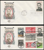 2217g / 22c Abraham Lincoln : Ameripex '86 Single and Combo 1986 Set of 2 House of Farnam First Day Covers