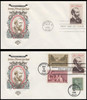 2218b / 22c James Abram Garfield : Ameripex '86 Single and Combo 1986 Set of 2 House of Farnam First Day Covers