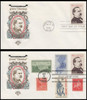 2218d / 22c Grover Cleveland : Ameripex '86 Single and Combo 1986 Set of 2 House of Farnam First Day Covers