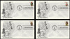 4364 - 4367 / 42c Holiday Nutcrackers Vending 2008 Artcraft First Day Covers