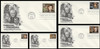 4248 - 4252 / 42c American Journalists 2008 Set of 5 Artcraft First Day Covers