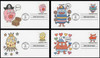 5636 - 5639 / 58c Message Monsters 2021 Set of 4 FDCO Exclusive First Day Covers