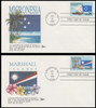 2506 - 2507 / 25c Micronesia & Marshall Islands 1990 Set of 2 Gill Craft First Day Covers