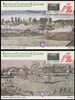 1563 / 10c Battle of Lexington and Concord 1975 Set of 2 Fleetwood Limited Edition FDOI Presentation Cards