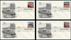 4160 - 4163 / 41c Vintage Mahogany Speedboats 2007 Set of 4 Artcraft FDCS