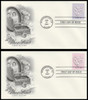 4151 - 4152 / 41c and 58c Wedding Hearts 2007 Set of 2 Artcraft First Day Covers