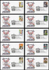 5494 - 5503 / 55c Bugs Bunny 2020 Set of 10 FDCO Exclusive FDCs
